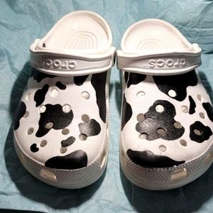 Crocs Custom Cow Print